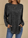 Langärmliger pulli - modischer lässiger strickjumper für frauen