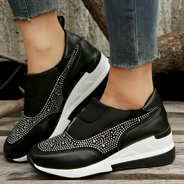Slip-on trainer - stylische damenschuhe mit verzierungen
