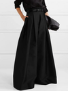 Hohe taillen-plissiertes rock - elegante maxi-rock für damen