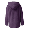 Teddy-Fleece-Mantel mit Kapuze für Damen – weicher Wintermantel mit Reissverschluss