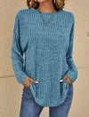 Langärmliger pulli - modischer lässiger strickjumper für frauen