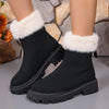 Warme damen slippers - winterstiefel mit plüschfutter und robuster sohle