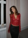 Langärmliges spitztop - elegante bluse für besondere anlässe
