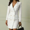 Taillierte blazer-kleid – stilvolle damen-büromode