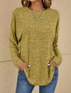Langärmliger pulli - modischer lässiger strickjumper für frauen