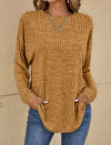 Langärmliger pulli - modischer lässiger strickjumper für frauen