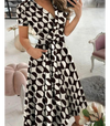 Midi wickelkleid - stilvolles grünes kleid mit bindegürtel