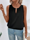 Ärmellose bluse – schicke damenbluse mit schlitzdetail