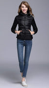 Leichte Winter-Daunenjacke mit Kapuze für Damen – faltbare Daunenjacke