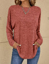 Langärmliger pulli - modischer lässiger strickjumper für frauen