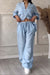 2-teilige leinen-lounge-kombination - lässiger look für damen