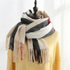 Luxuriöser winterschal - weicher damen cashmere-mix mit fransen