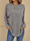 Langärmliger pulli - modischer lässiger strickjumper für frauen