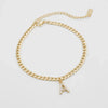Fusskettchen – elegante kette mit initialanhänger für damen