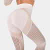 Hochgeschnittene leggings - stylische frauen-sportmode mit mesh-details