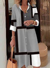 Hemdkleid - schickes damenhemdkleid mit geometrischem muster