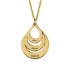 Goutte name anhänger kette - gravierte goldschmuck für frauen