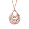 Goutte name anhänger kette - gravierte goldschmuck für frauen
