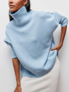 Übergrosse rollkragenpullover - gemütliche damen strickjacke