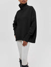 Übergrosse rollkragenpullover - gemütliche damen strickjacke