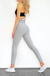 Hochgeschnittene leggings - texturierte sporthosen für damen