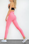 Hochgeschnittene leggings - texturierte sporthosen für damen