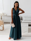 Maxikleid - exquisite abendrobe mit wickeldetail