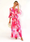 Maxi kleid - elegantes langes pinkes damenkleid