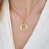Goutte name anhänger kette - gravierte goldschmuck für frauen