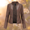 Hochwertige lederjacke – figurumspielende damenjacke