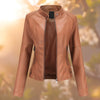 Hochwertige lederjacke – figurumspielende damenjacke