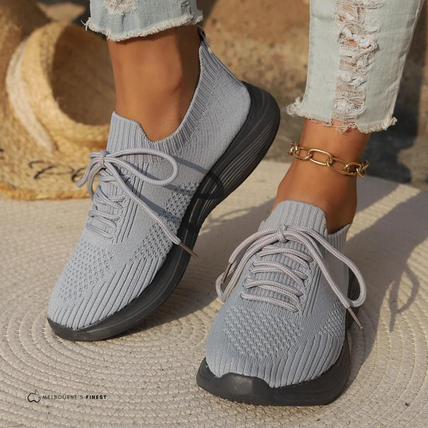 Dame's stricksocke trainer - leichte freizeitschuh
