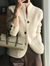 Dame's gestrickte cardigan - stilvoller struktur-button-up-stil