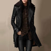 Leder-trenchcoat - zeitloser, langer damenmantel