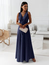 Maxikleid - exquisite abendrobe mit wickeldetail