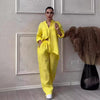 2-teilige leinen-lounge-kombination - lässiger look für damen
