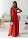 Maxikleid - exquisite abendrobe mit wickeldetail