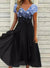 Chiffon abendkleid - floral verziertes damenkleid