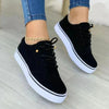 Dame ihre trendige sneakers - stylische braune schnürschuhe