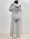 2-teiliges teddy-trainingsanzug-set - ultra-gemütliches damen-loungewear mit kapuze