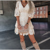 Lace kleid - exquisit weisses damenkleid
