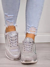 Damen orthopädische Sneakers – graui, sportlich-eleganti Schue