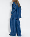 2-teilige leinenweite hose & weste - stilvolle damen sommer-outfit