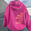 Kapuzensweatshirt - lässiger pullover für damen mit motivierendem print