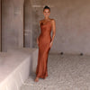 Satin kleid - elegantes abendkleid für damen mit drapiertem ausschnitt