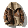 Leder bomberjacke - klassische damen coat mit lammfellfutter