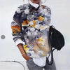 Blumenstrickpullover - strukturierter damenpullover