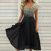 Chiffon abendkleid - floral verziertes damenkleid