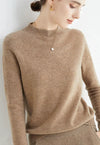 Kaschmirpullover – Damenpullover mit hohem Krage us weichem Kaschmir