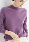 Kaschmirpullover – Damenpullover mit hohem Krage us weichem Kaschmir